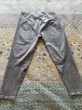 Fabletics Gray High-Waist Textured Leggings
